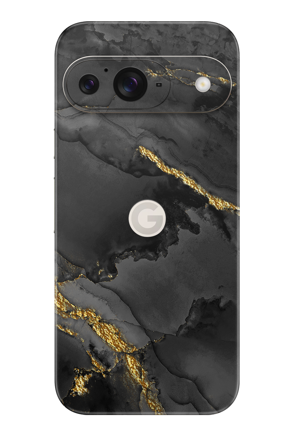Skin Google Pixel - Sombre avec or 22k