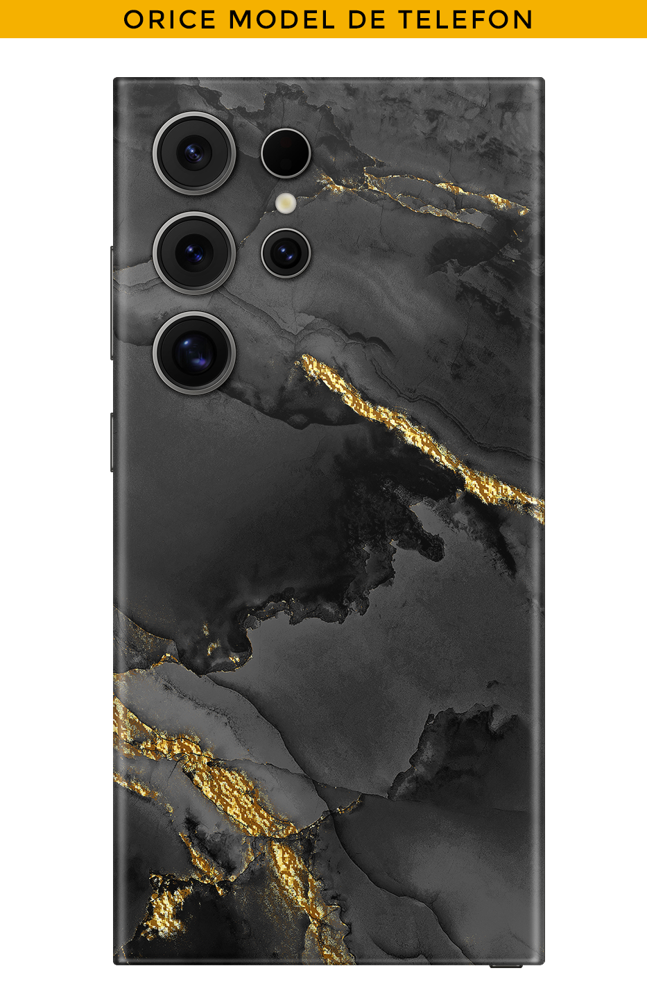 Skin TOUT TÉLÉPHONE - Noir avec or 22k