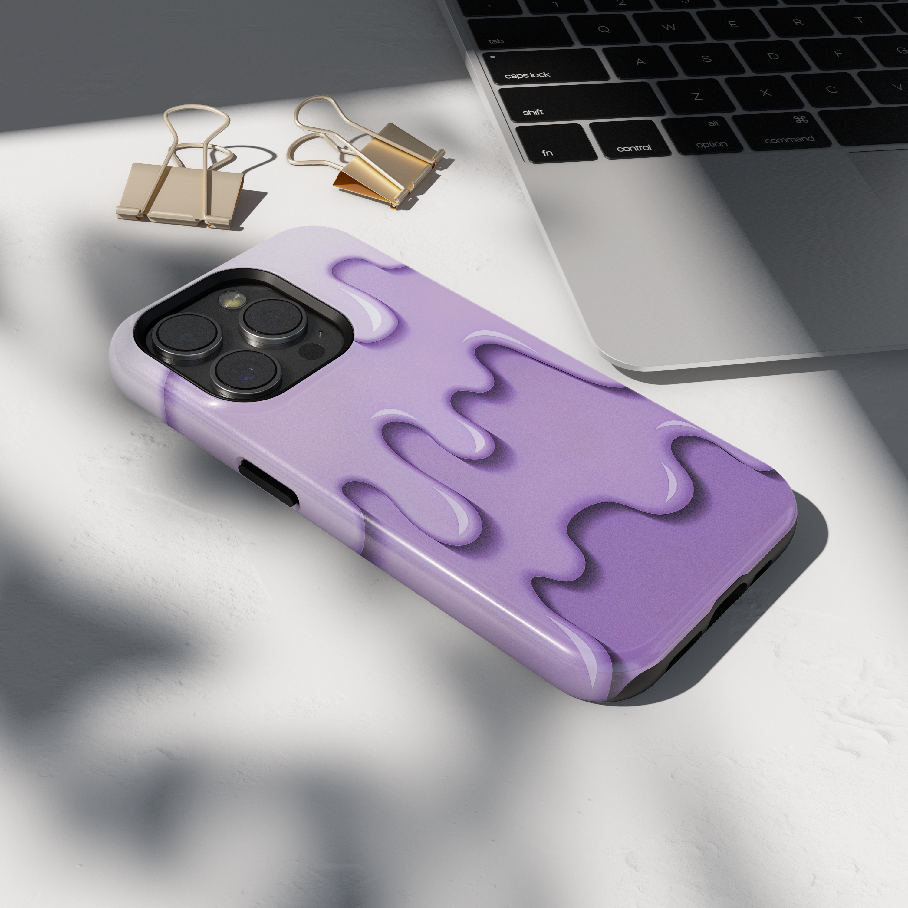 Case iPhone - GOUTTES VIOLETTES