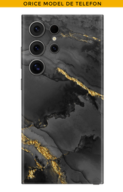 Skin TOUT TÉLÉPHONE - Noir avec or 22k