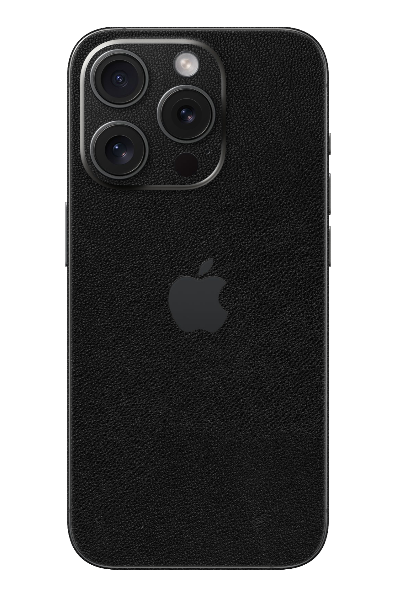 Skin iPhone - Aspect Cuir Noir (grain complet)