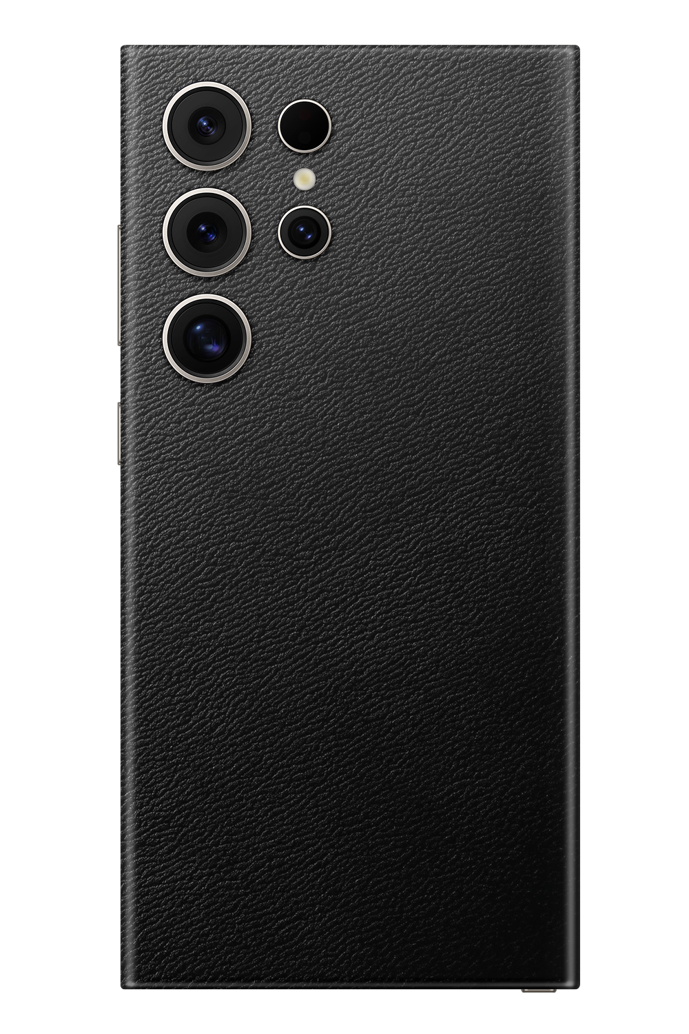 Skin Samsung - Aspect cuir noir (grain complet)
