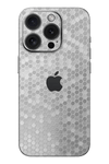 Skin iPhone - Nid d'Abeille Argenté 3D