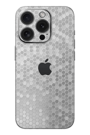 Skin iPhone - Argent Nid d'abeille 3D